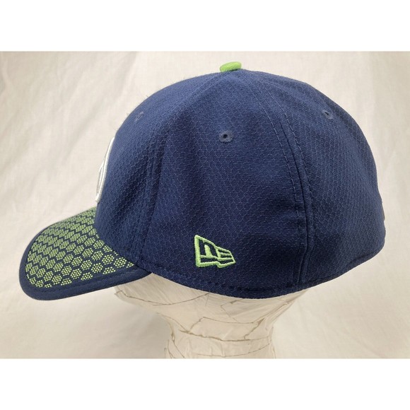 NFL Seattle Seahawks Embroidered New Era 39Thirty Flexible Ball Cap Hat - Picture 4 of 6